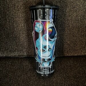 Disney The Nightmare Before Christmas Black and Blue Art Print Tumbler